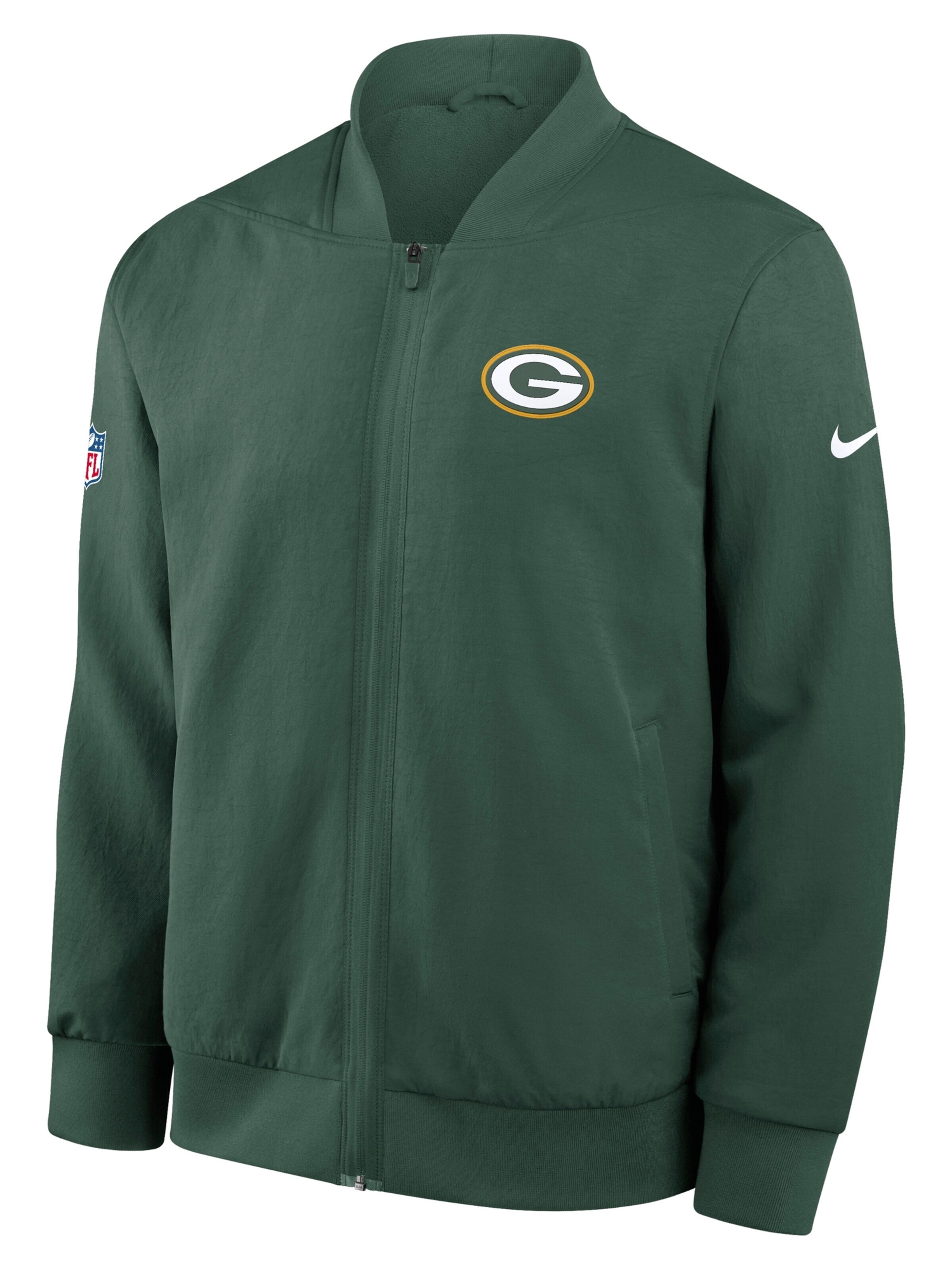 NIKE Athletic Jacket 'Green Bay Packers Nike  NFL' in Green: front