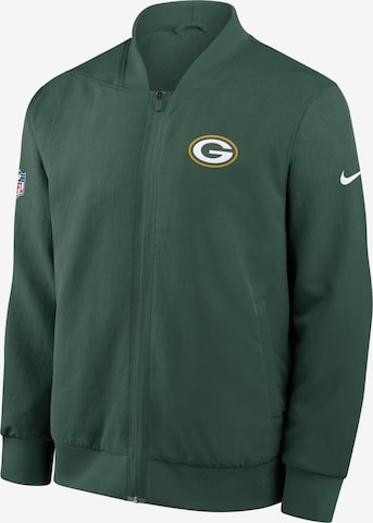 NIKE Athletic Jacket 'Green Bay Packers Nike NFL' in Green: front