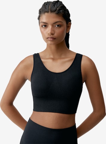 Haut de sport 'Flow' Born Living Yoga en noir : devant