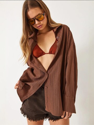 Chemisier Bianco Lucci en marron