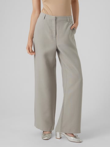 VERO MODA Wide leg Broek in Grijs: voorkant