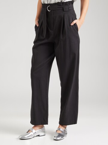 SCOTCH & SODA Tapered Pleat-front trousers 'Daisy' in Black: front