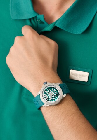 Aston Martin Analog Watch 'RIM' in Green: front