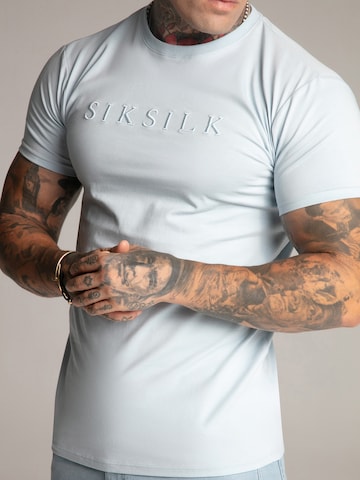 SikSilk Shirt 'Muscle' in Blauw