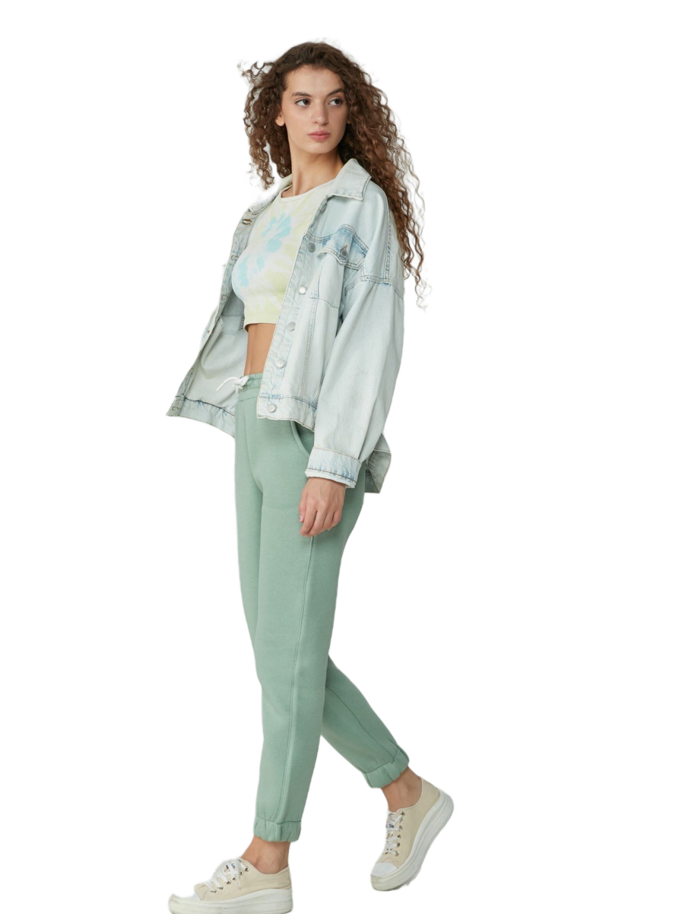 C&City Tapered Pyjamabroek in Groen