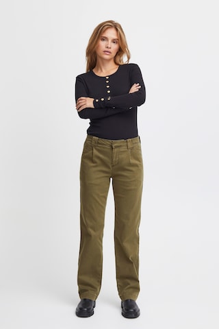 PULZ Jeans Regular Pants 'Rosita' in Green