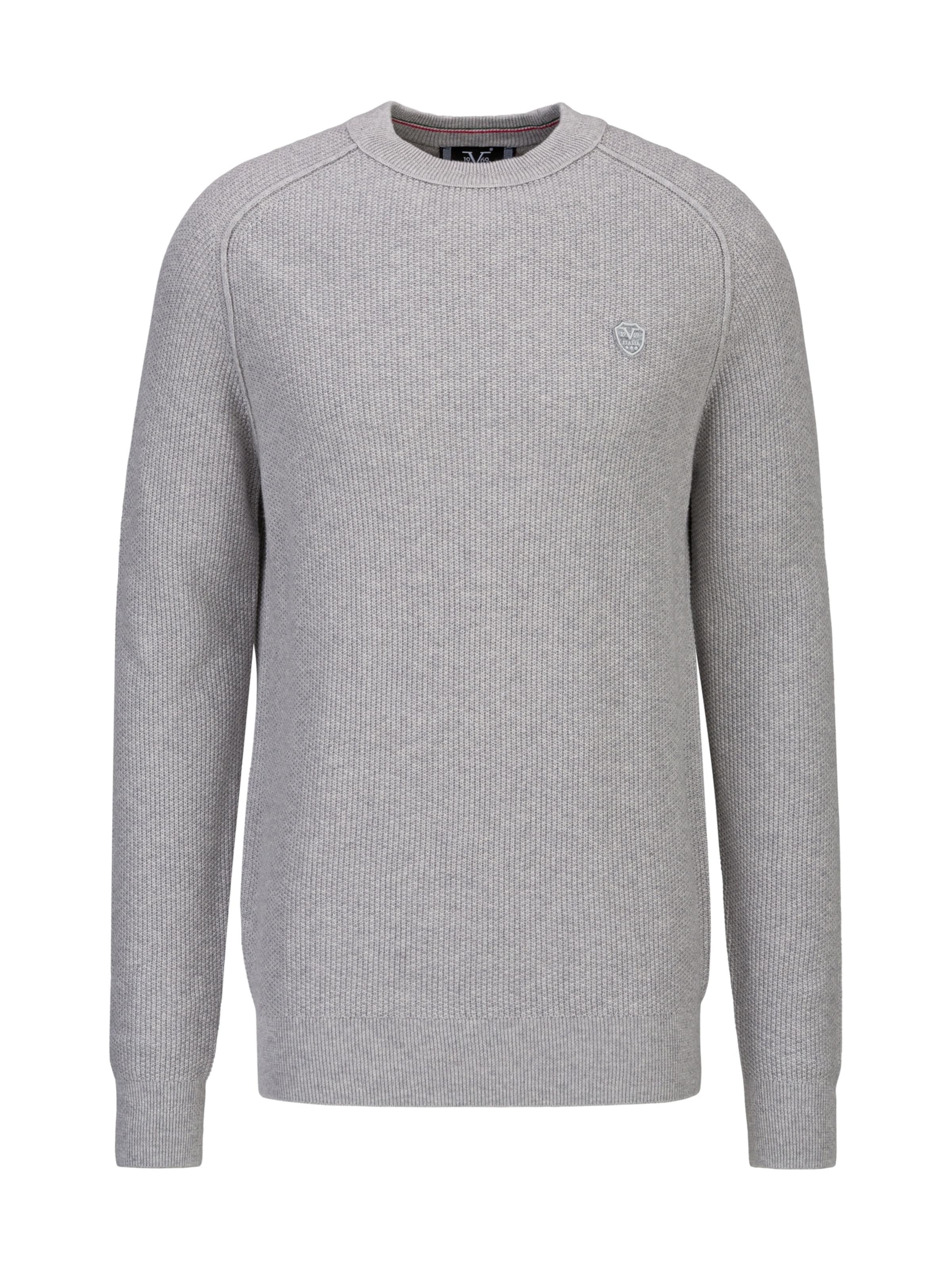 19V69 ITALIA Trui 'Adriano' in Grijs: voorkant