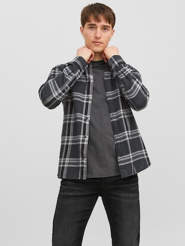 JACK & JONES Средняя посадка Рубашка 'Brook' в Черный