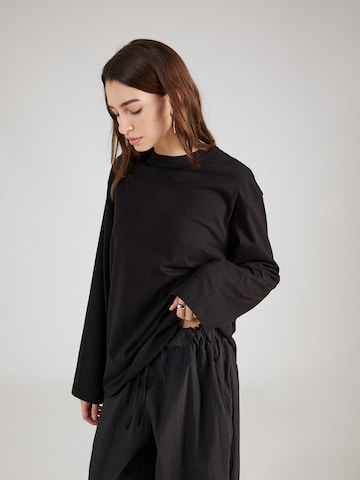 WEEKDAY Oversized Shirt in Black: front