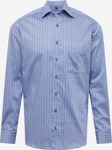 Coupe regular Chemise 'MODERN FIT' ETERNA en bleu : devant