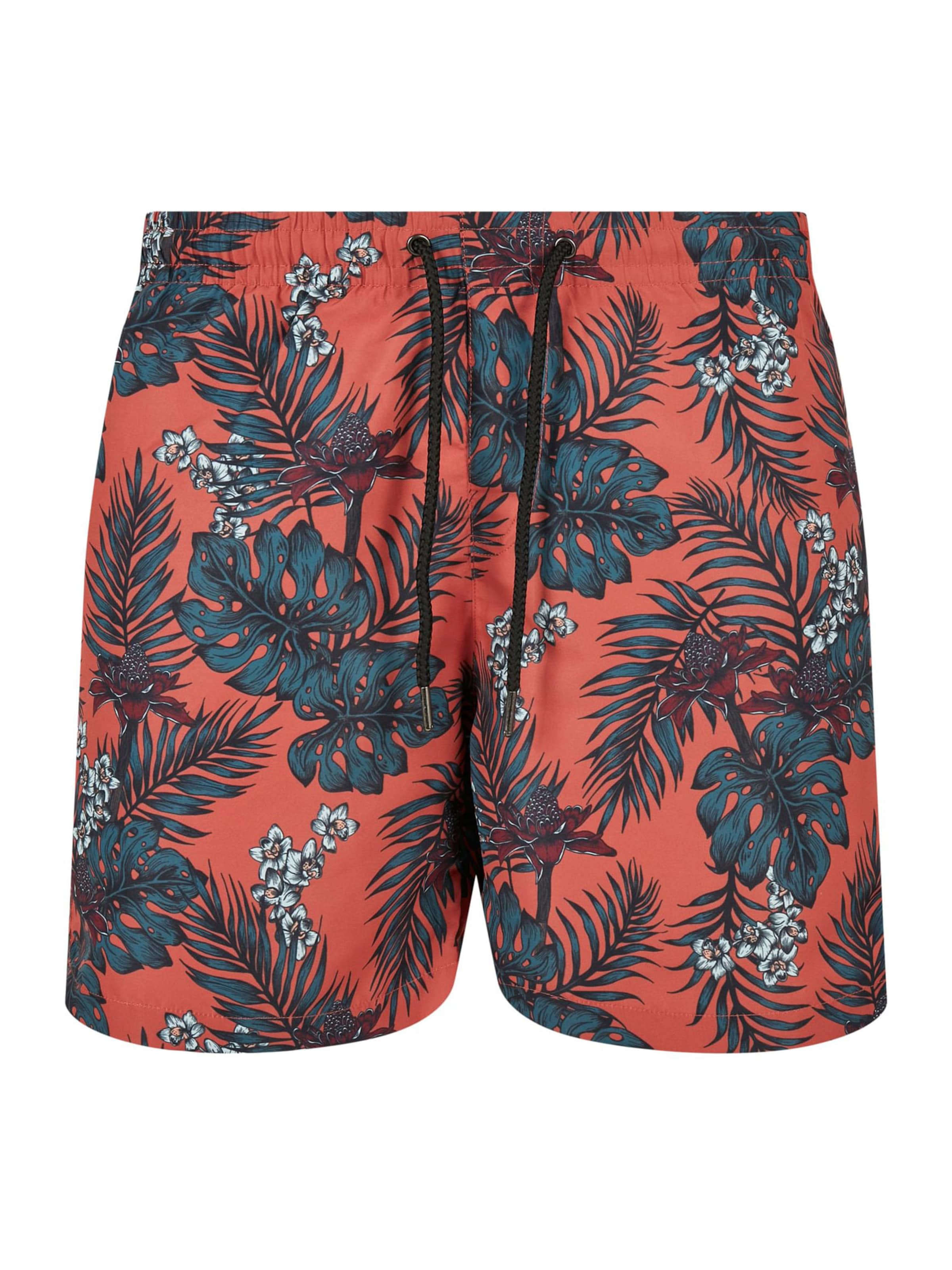 Pantaloncini da bagno di Urban Classics in arancione: frontale