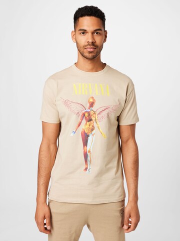 Mister Tee Shirt 'In Utero' in Beige: voorkant