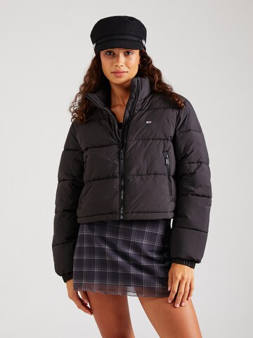 Tommy Jeans Between-season jacket 'ESSENTIAL' in Black: front
