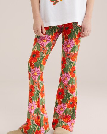 WE Fashion Разкроени Панталон в оранжево: отпред