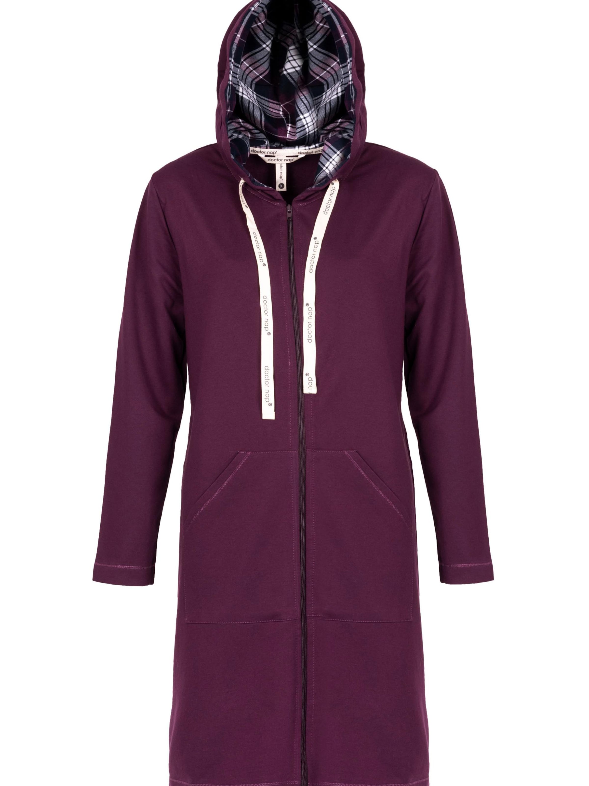 Doctor nap Morgenmantel 'Doctor Nap'‌‌‌‌ in Rot: Vorderseite