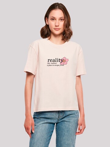 T-shirt 'Alice im Wunderland Reality Heroes of Childhood' F4NT4STIC en rose : devant