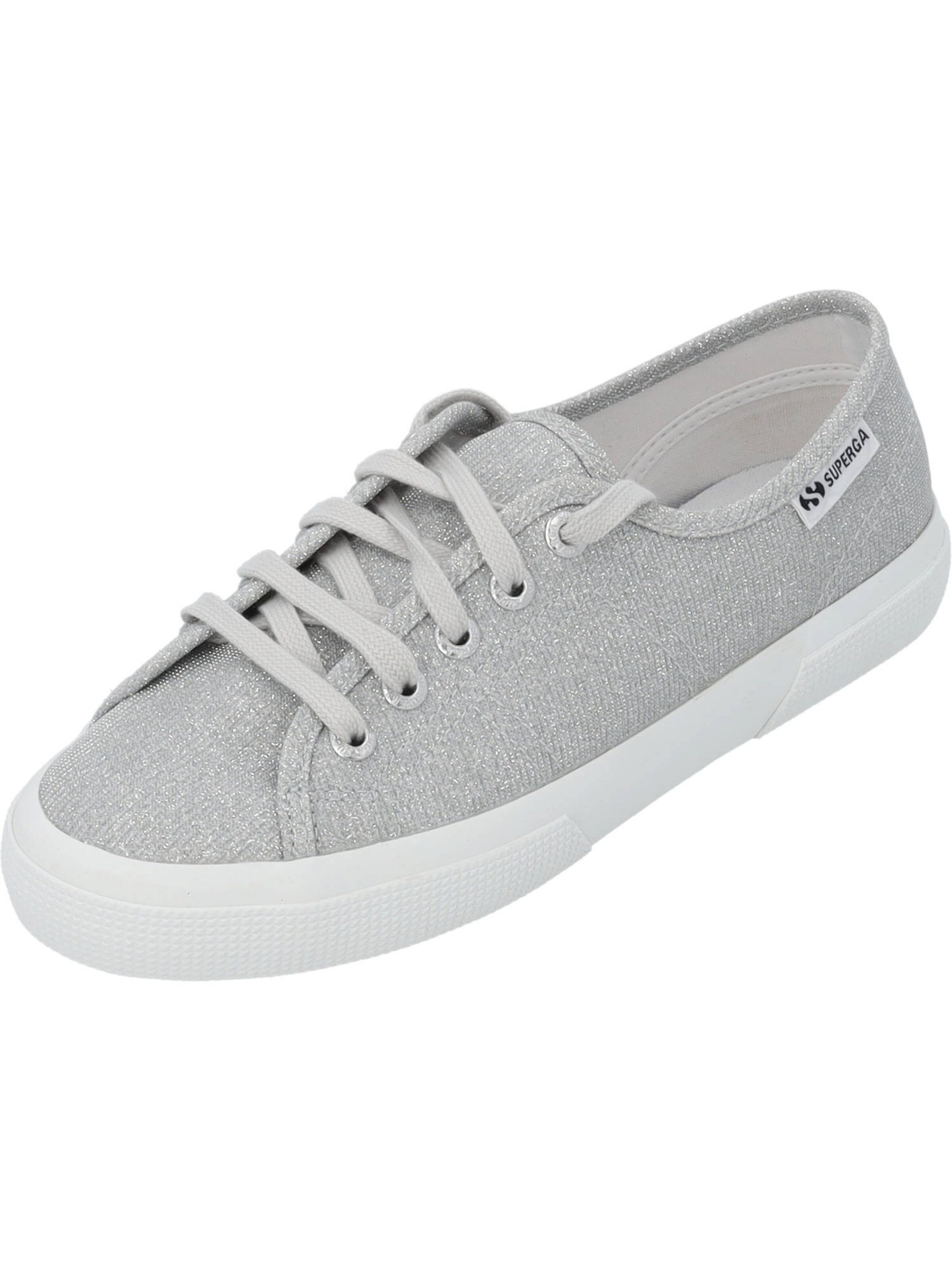 Baskets basses 'Lame S4135ZW' SUPERGA en gris : devant