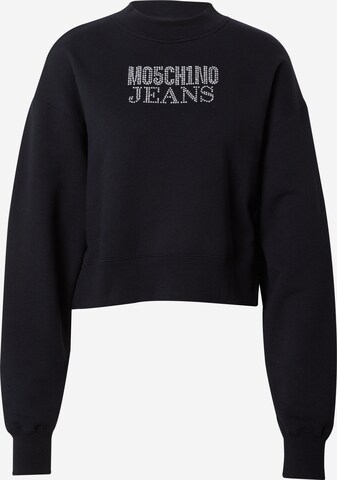 Moschino Jeans Sweatshirt in Schwarz: predná strana