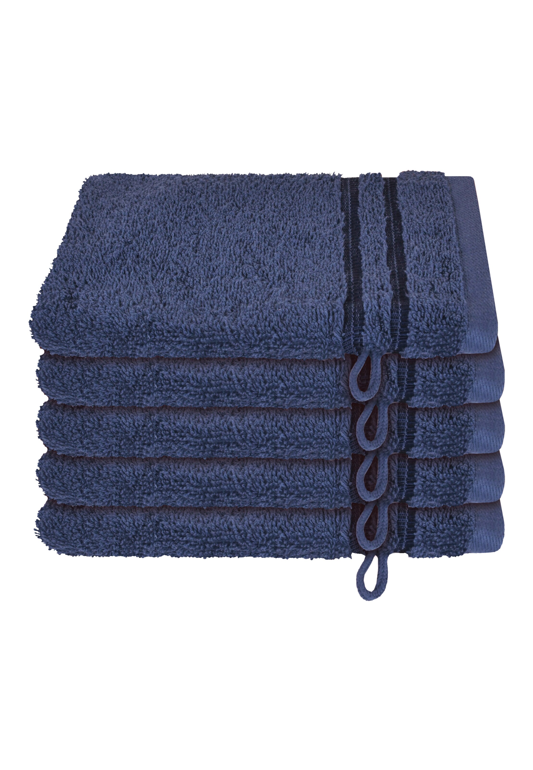 SCHIESSER Waschhandschuhe 'Milano' in Blau: Vorderseite