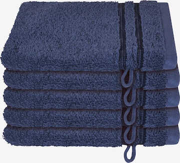 SCHIESSER Washcloth 'Milano' in Blue: front