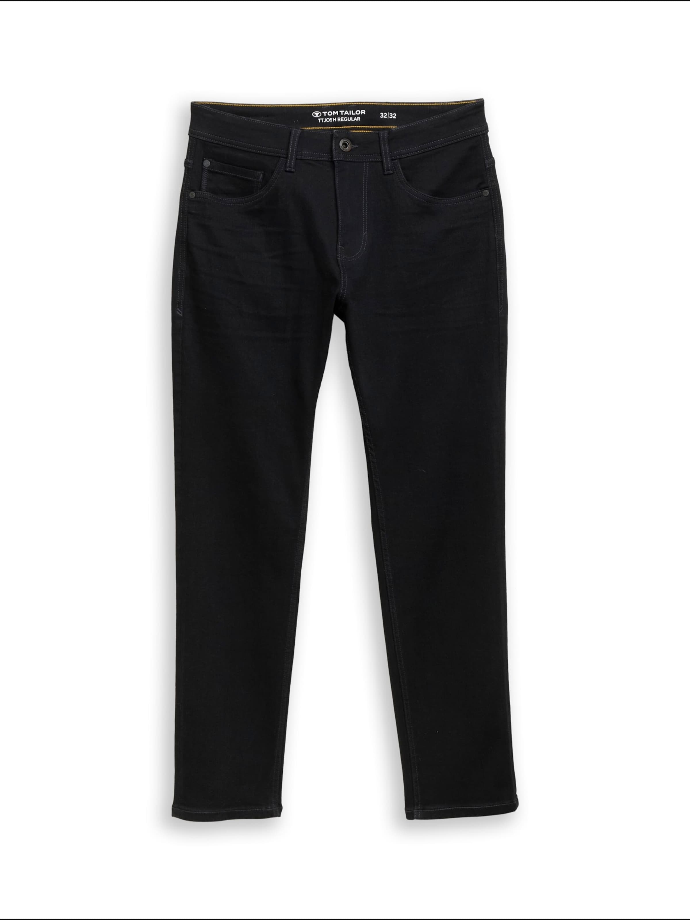 TOM TAILOR Jeans 'Josh' in Zwart: voorkant