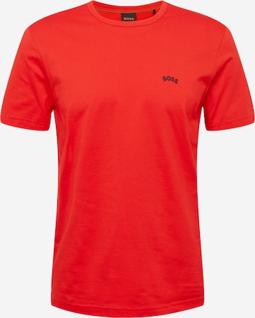 T-Shirt BOSS en rouge : devant