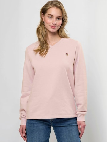 U.S. POLO ASSN. Trui ' UWMacy ' in Lila: voorkant