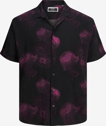 JACK & JONES Button Up Shirt 'Unnatural' in Black: front
