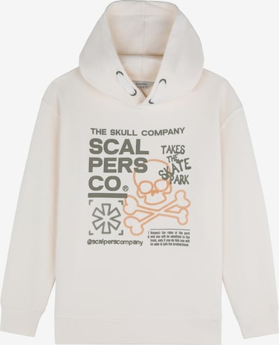 Scalpers Collegepaita 'Stroke' värissä harmaa / oranssi / offwhite, Tuotenäkymä