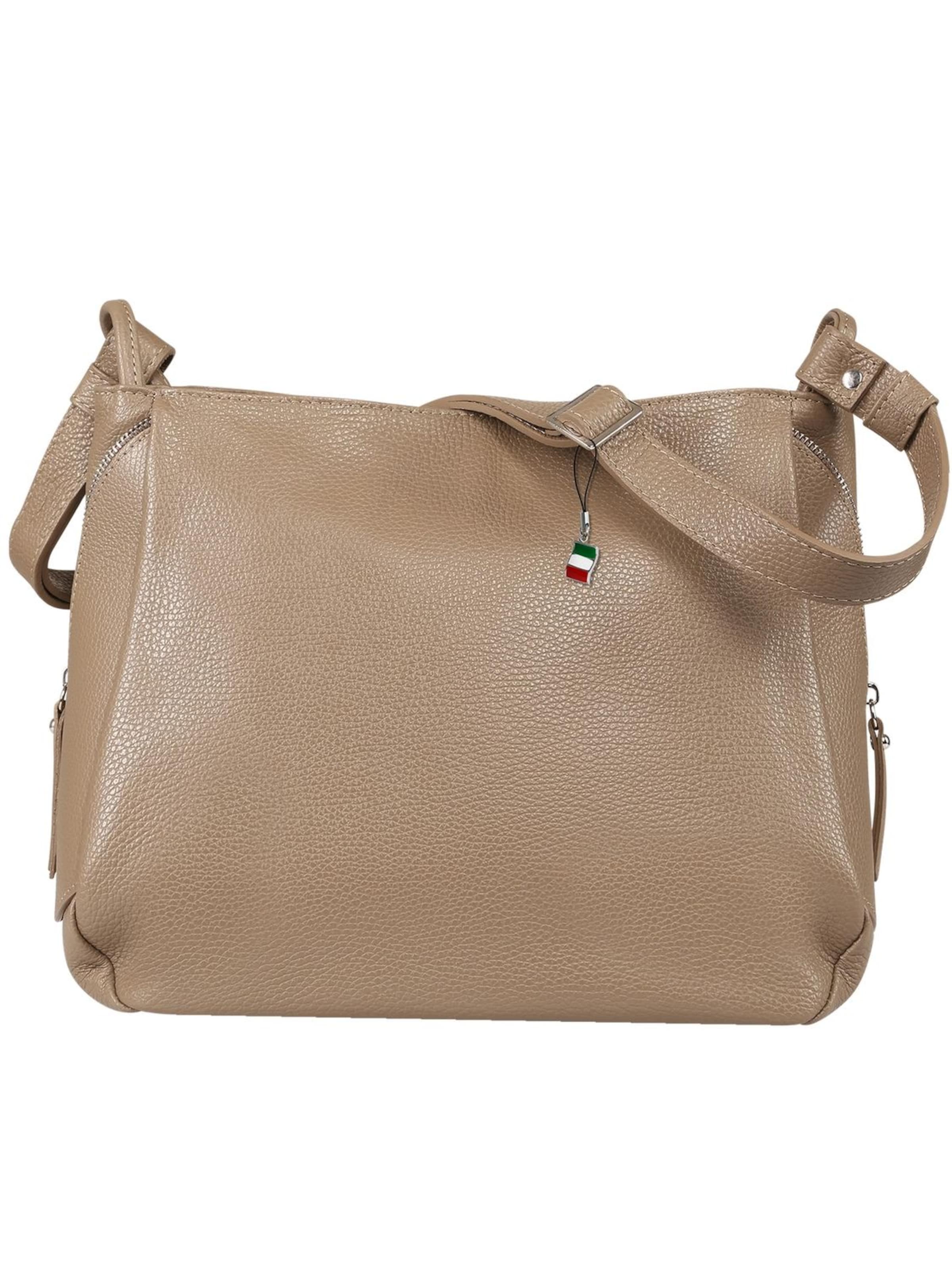 Borsa a tracolla di Florence in beige: frontale
