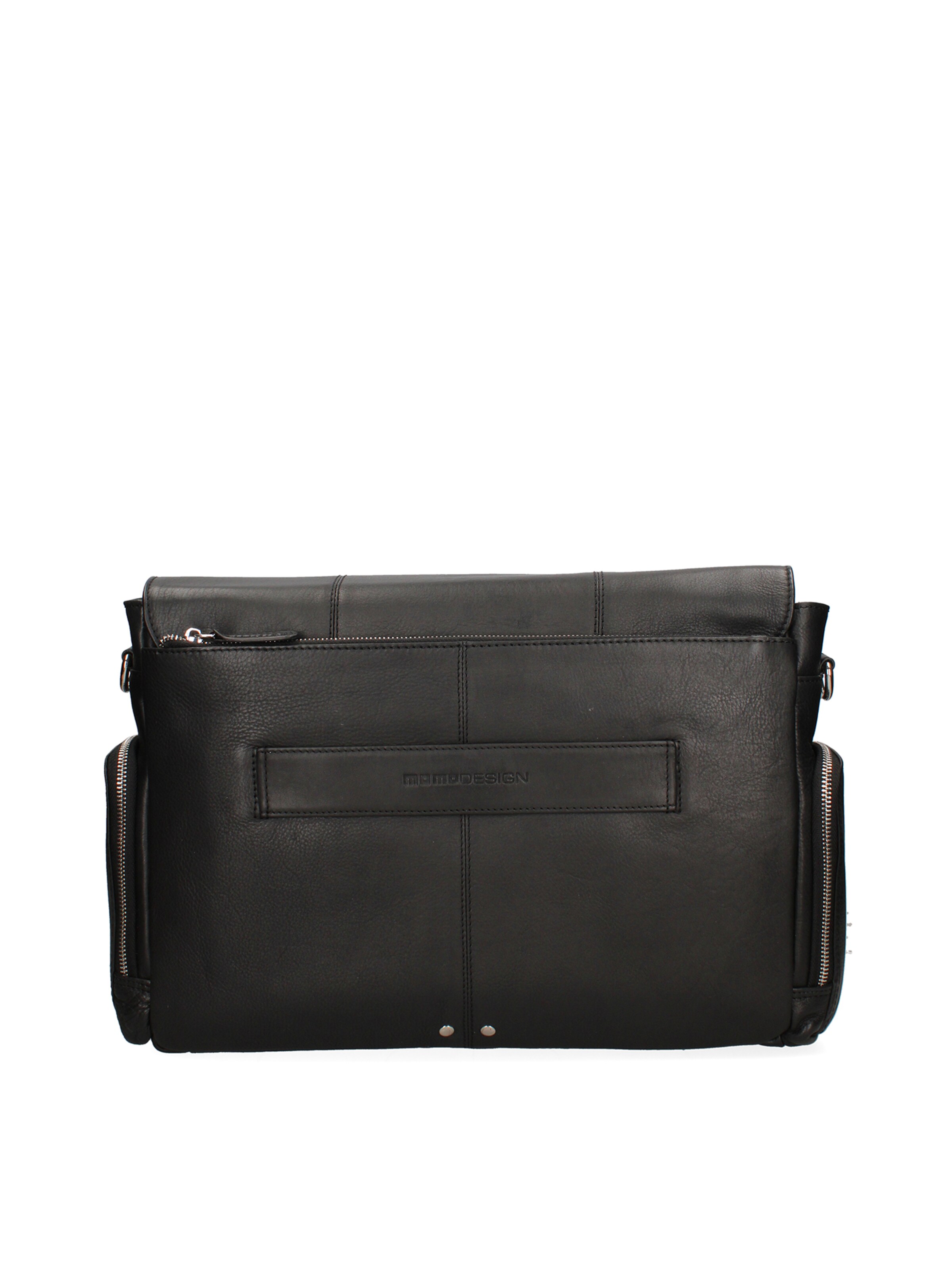 Borsa a tracolla 'Borsa a Tracolla Uomo Momo Design Vera Pelle Zip' di Momo Design in nero