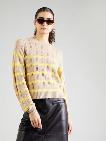 JDY - Pullover 'JUNIPER' em bege: frente