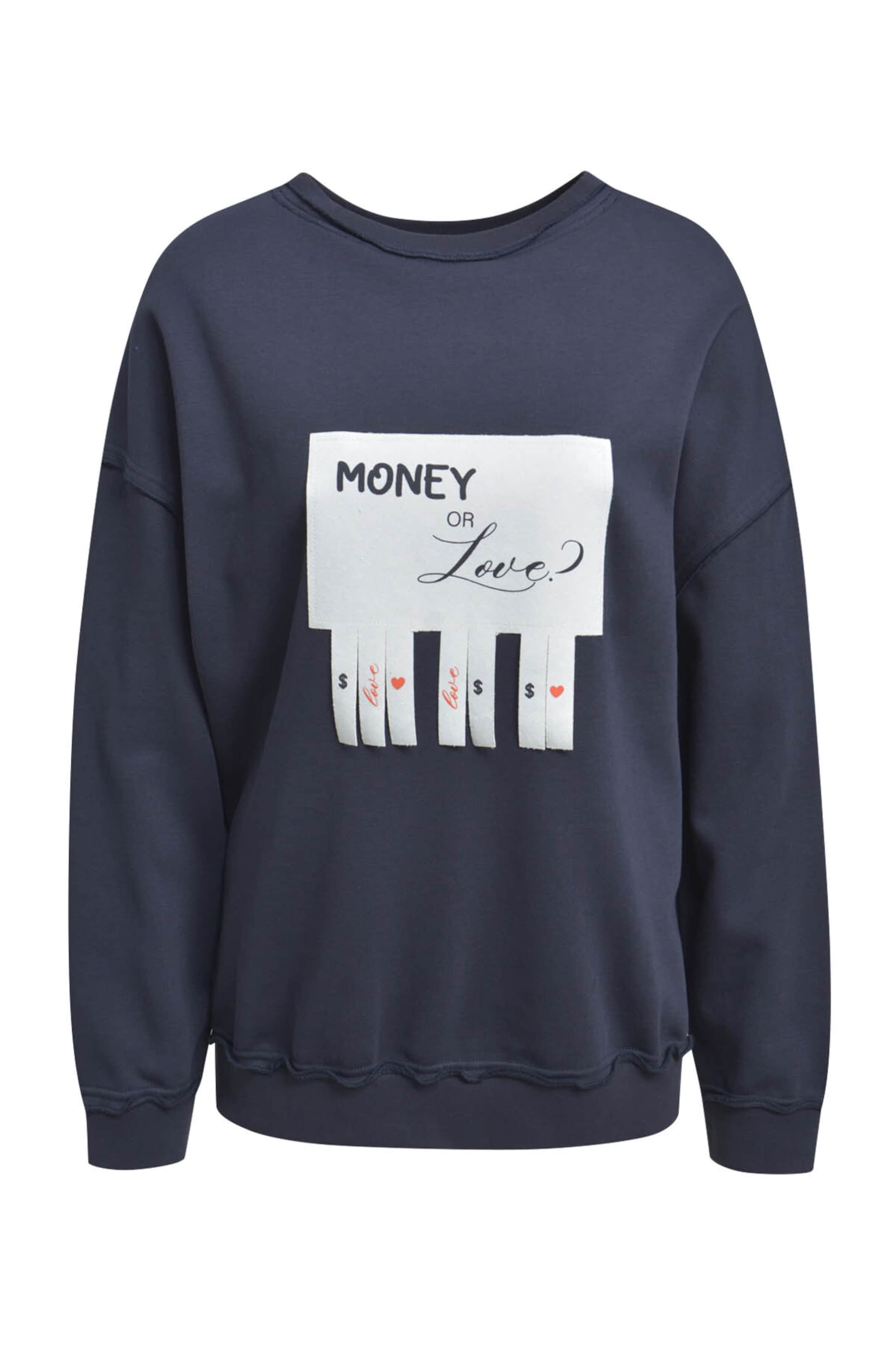 Smith&Soul Oversized Sweatshirt mit Rücken-Patch in blau, Produktansicht