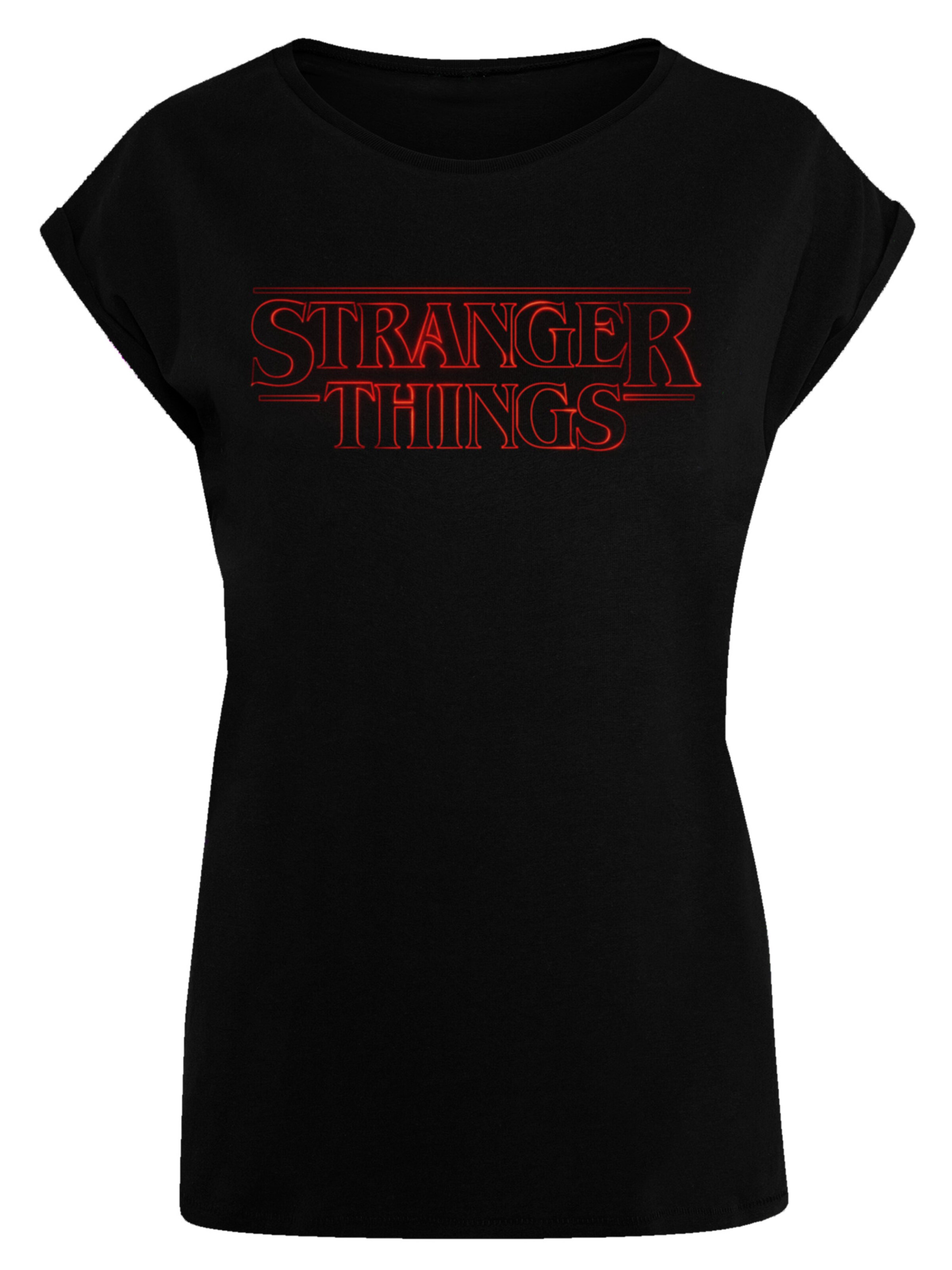 F4NT4STIC T-Shirt 'Stranger Things  Netflix TV Series' in Schwarz: Vorderseite
