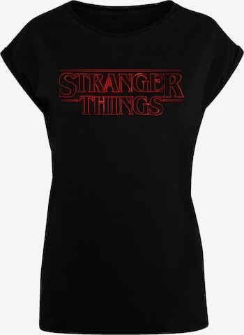 F4NT4STIC Shirt 'Stranger Things  Netflix TV Series' in Black: front