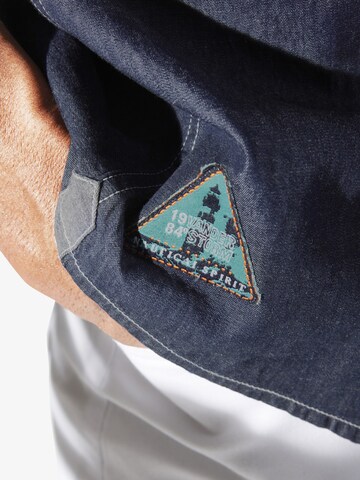 Jan Vanderstorm Comfort Fit Jeanshemd ' Olafgren ' in Blau