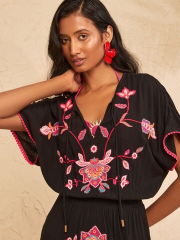 love & roses - Vestido de playa en negro