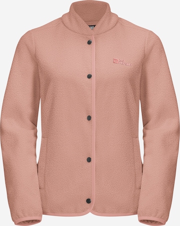 JACK WOLFSKIN Athletic Fleece Jacket in Pink: front