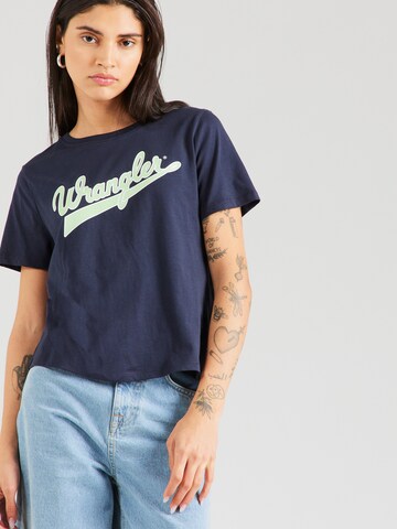 WRANGLER T-shirt i blå: framsida