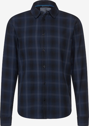 Street One MEN Regular fit Button Up Shirt in Blue: front