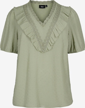 Zizzi Blouse 'Sofi' in Groen: voorkant