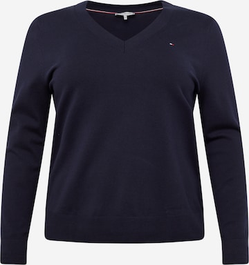 Tommy Hilfiger Curve Trui in Blauw: voorkant