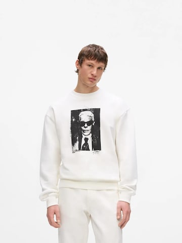 KARL LAGERFELD JEANS Tréning póló - fehér: elől