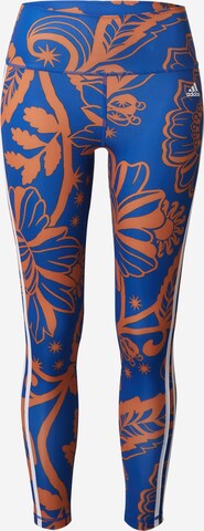 Coupe slim Pantalon de sport 'Farm Rio' ADIDAS SPORTSWEAR en bleu : devant
