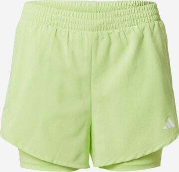 ADIDAS PERFORMANCE Workout Pants 'Minimal Made For Training' in Green: front