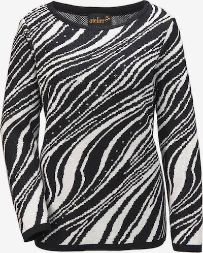 Goldner Pullover in schwarz / weiß, Produktansicht