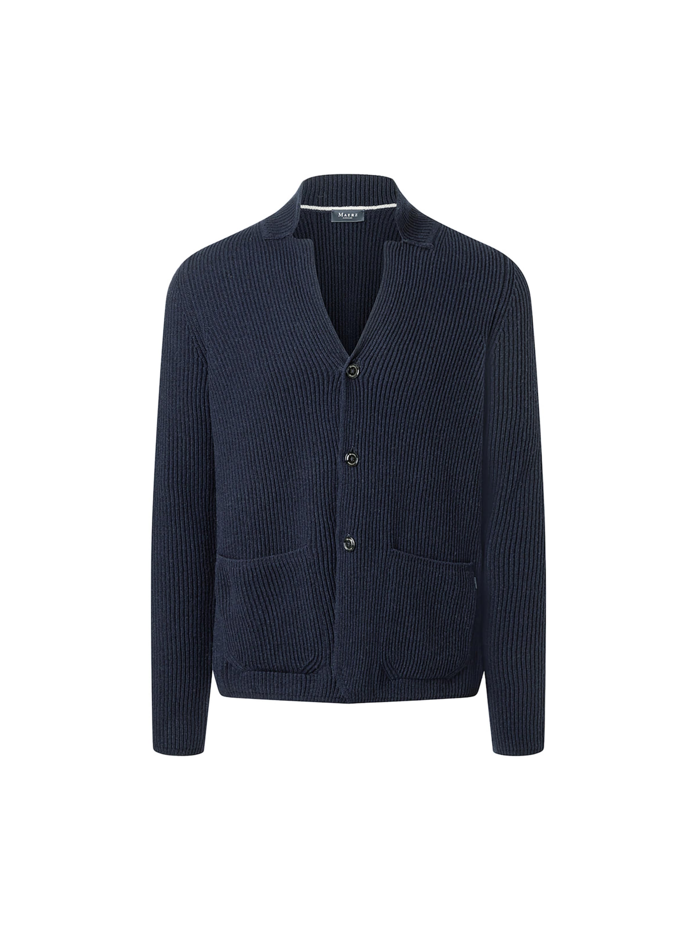 Vestes en maille MAERZ Muenchen en bleu : devant