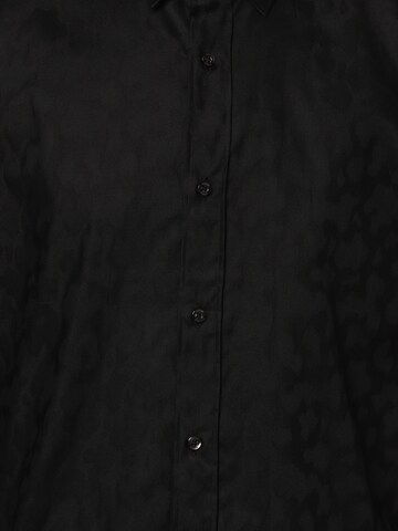 HUGO Slim fit Business Shirt 'Elisha02' in Black