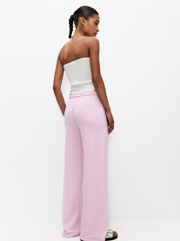 Pull&Bear Wide Leg Hose in Pink