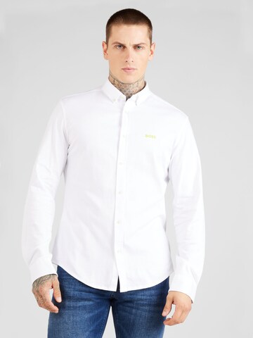 BOSS Green Regular fit Overhemd 'BIADO' in Wit: voorkant